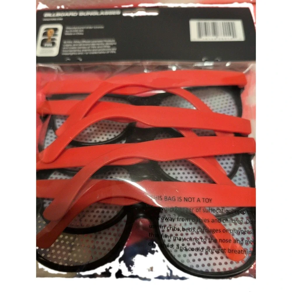 FIFA Official Licensed Billboard Sunglasses Black/Red. Package Of 4 NEW